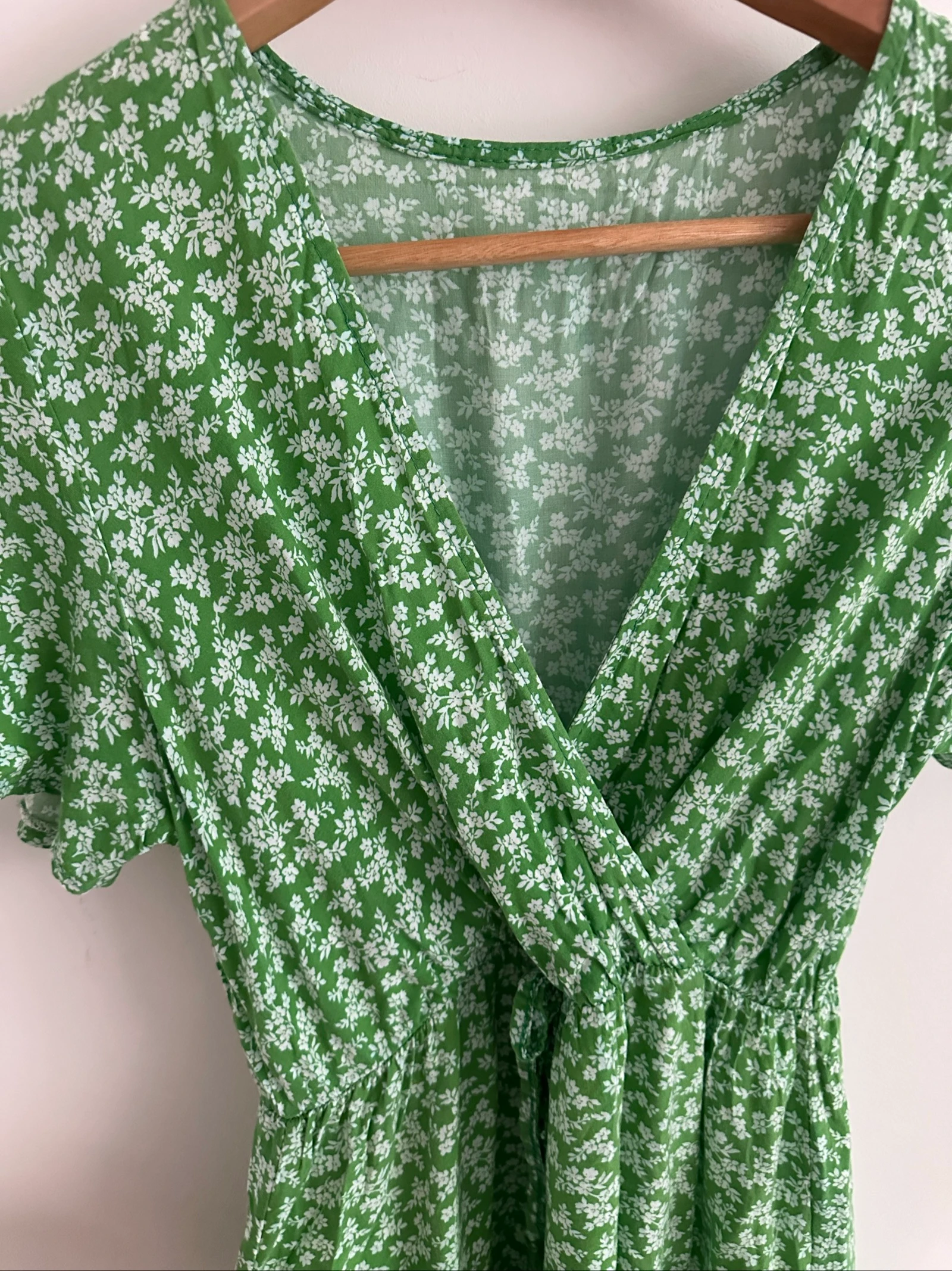 Green floral Cottagecore / Boho short dress size M – photo 5